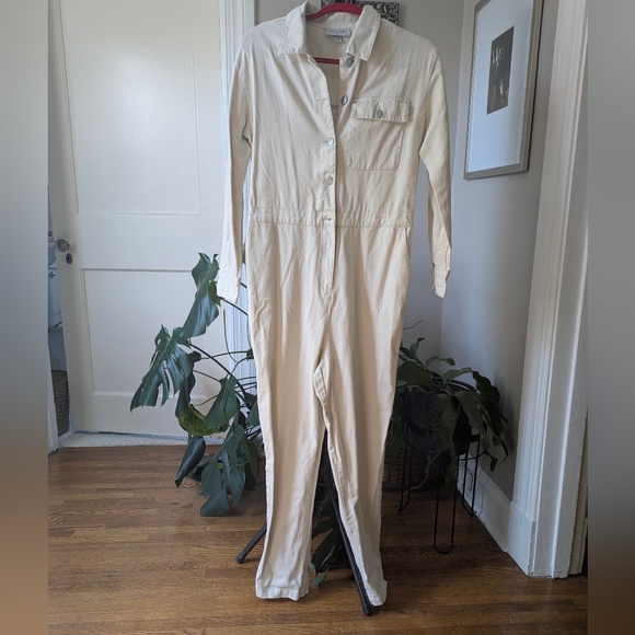 Cream Coveralls Jumpsuit By Sandy Liang x Target - Picture 1 of 9